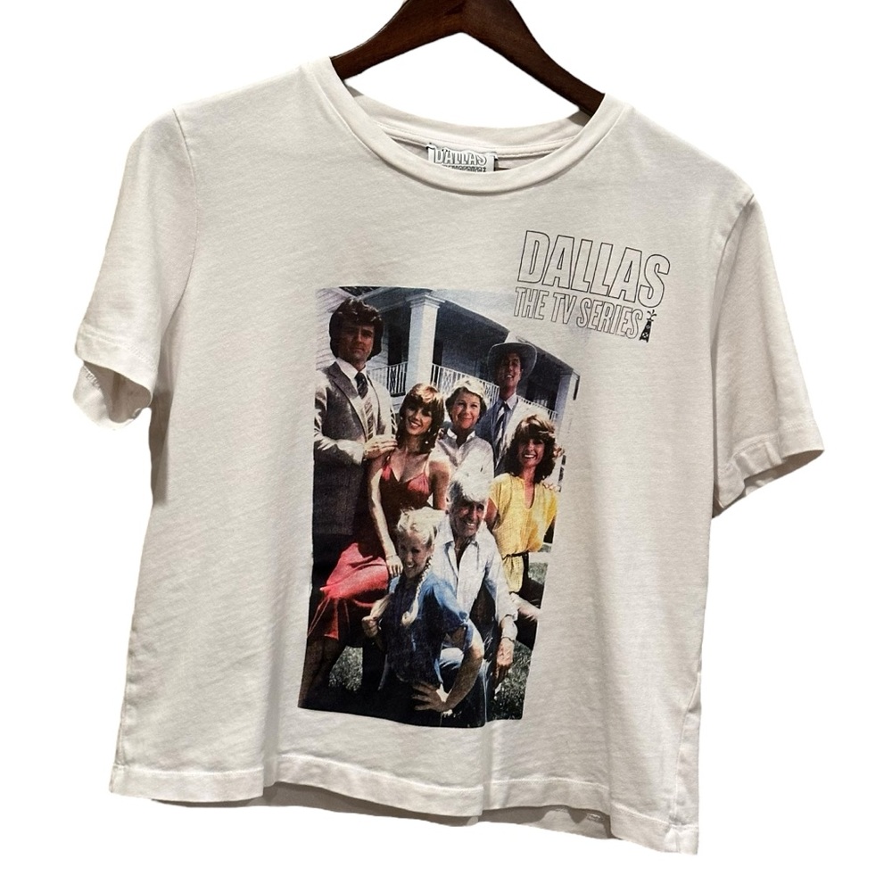 (Sold) Zara Dallas The TV Series Cropped Short Sleeve Shirt Women’s Size Large - Picture 1 of 7
